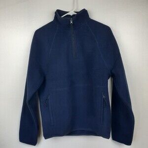 J Crew Navy Nordic Half-Zip Pullover in Navy Sweater Fleece